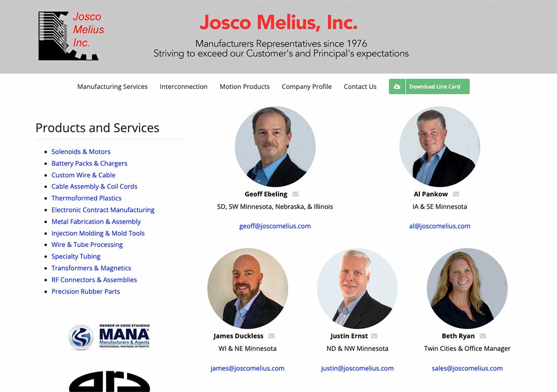 Josco Melius - Manufacturers Representatives